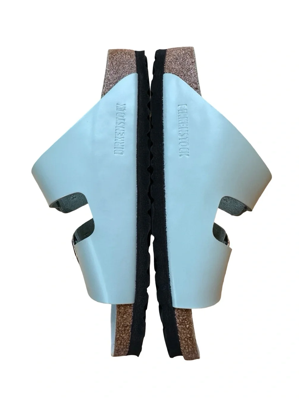 Arizona Big Buckle Natural Leather Patent in Surf Green Size 36